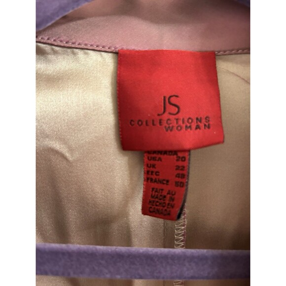 JS Collections 3/4 Sleeve Evening Wedding Top Mauve Rose MotB Sz 20 Please Read - Picture 3 of 5